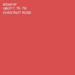 #D94F4F - Chestnut Rose Color Image